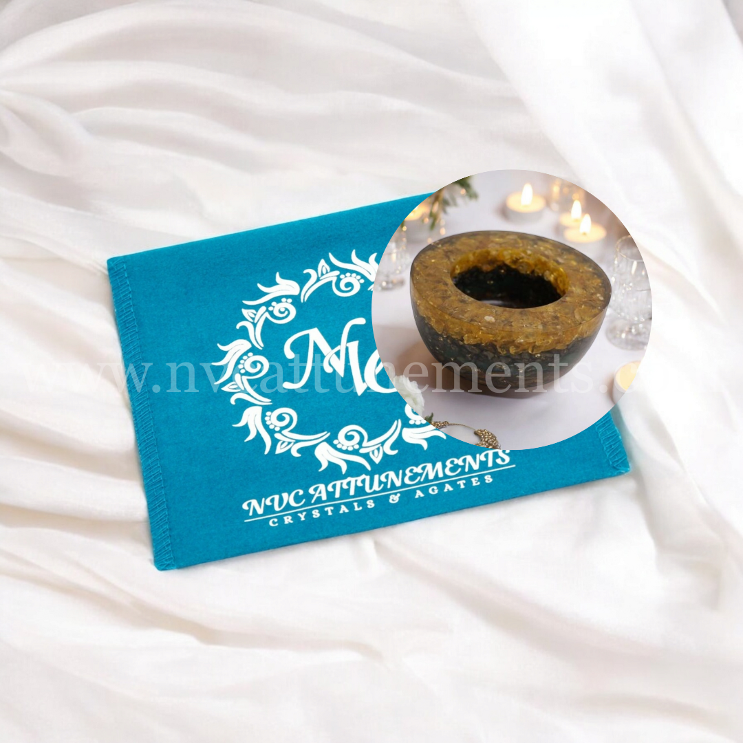 Money Magnet Orgonite Candle Holder (Pack of 2)