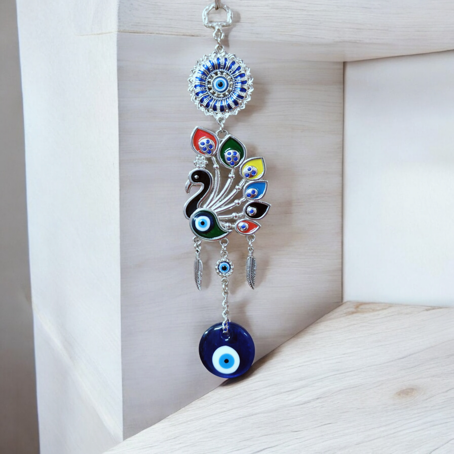 Peacock Evil Eye Wall Hanging
