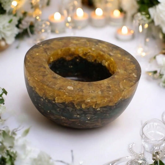 Money Magnet Orgonite Candle Holder
