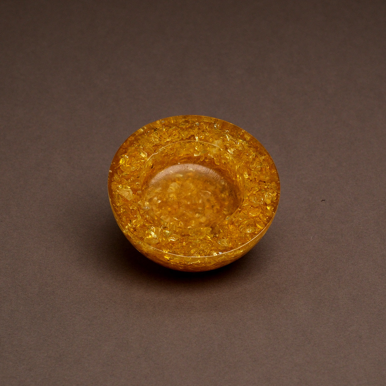 Golden Quartz Candle Holder