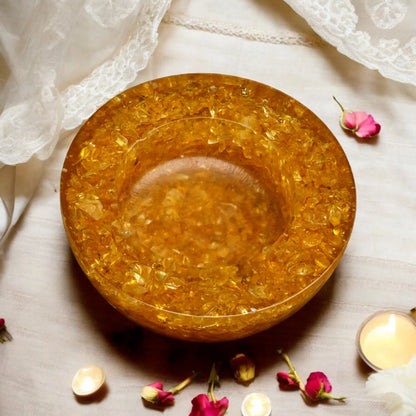 Citrine Orgonite Candle Holder