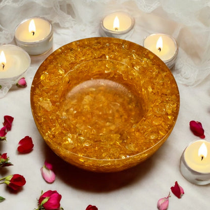 Citrine Orgonite Candle Holder