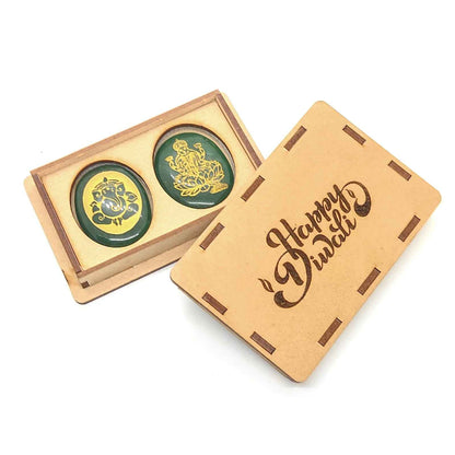 Green Jade Ganeshji  Laxmiji Gift Box | Spiritual Diwali Gift Box