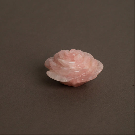 Carved  Rose Quartz Flower