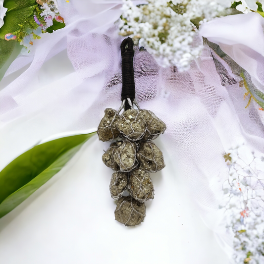 pyrite crystal hanging