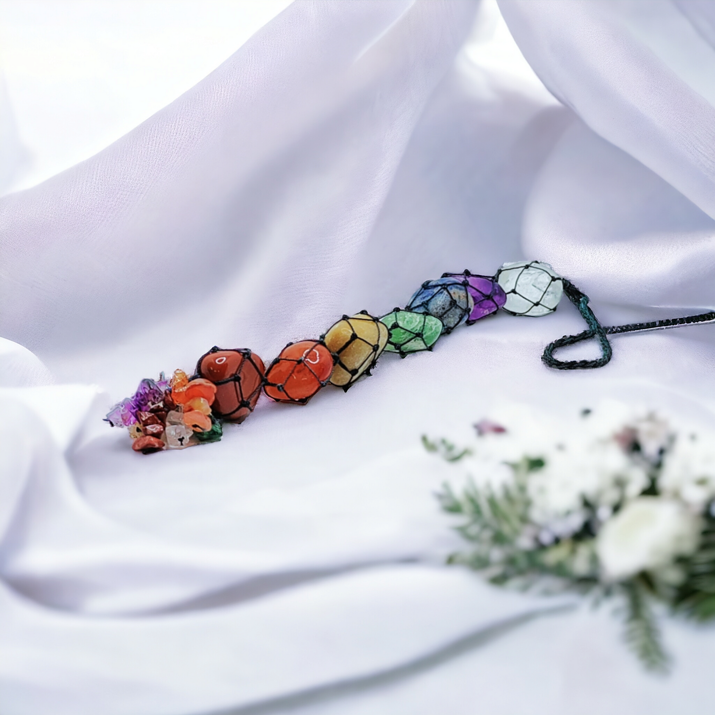 Seven Chakra Natural Crystal Stone Wall Hanging