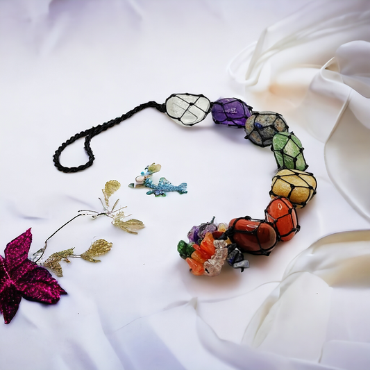 Seven Chakra Natural Crystal Stone Wall Hanging