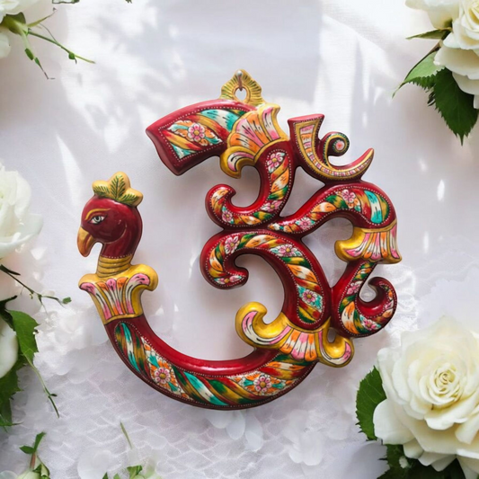 Divine Hand Painted Metal OM Wall Decor