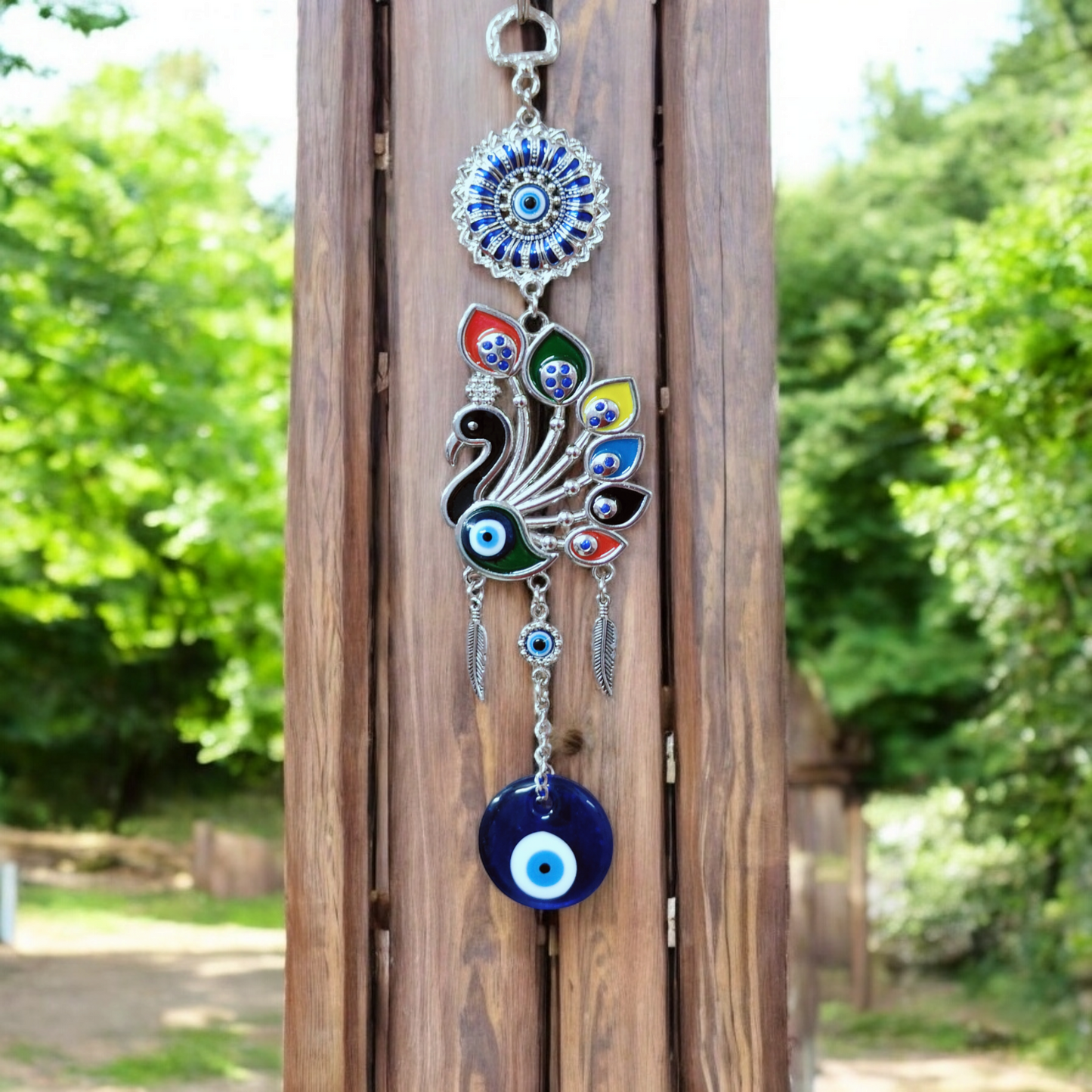 Peacock Evil Eye Wall Hanging