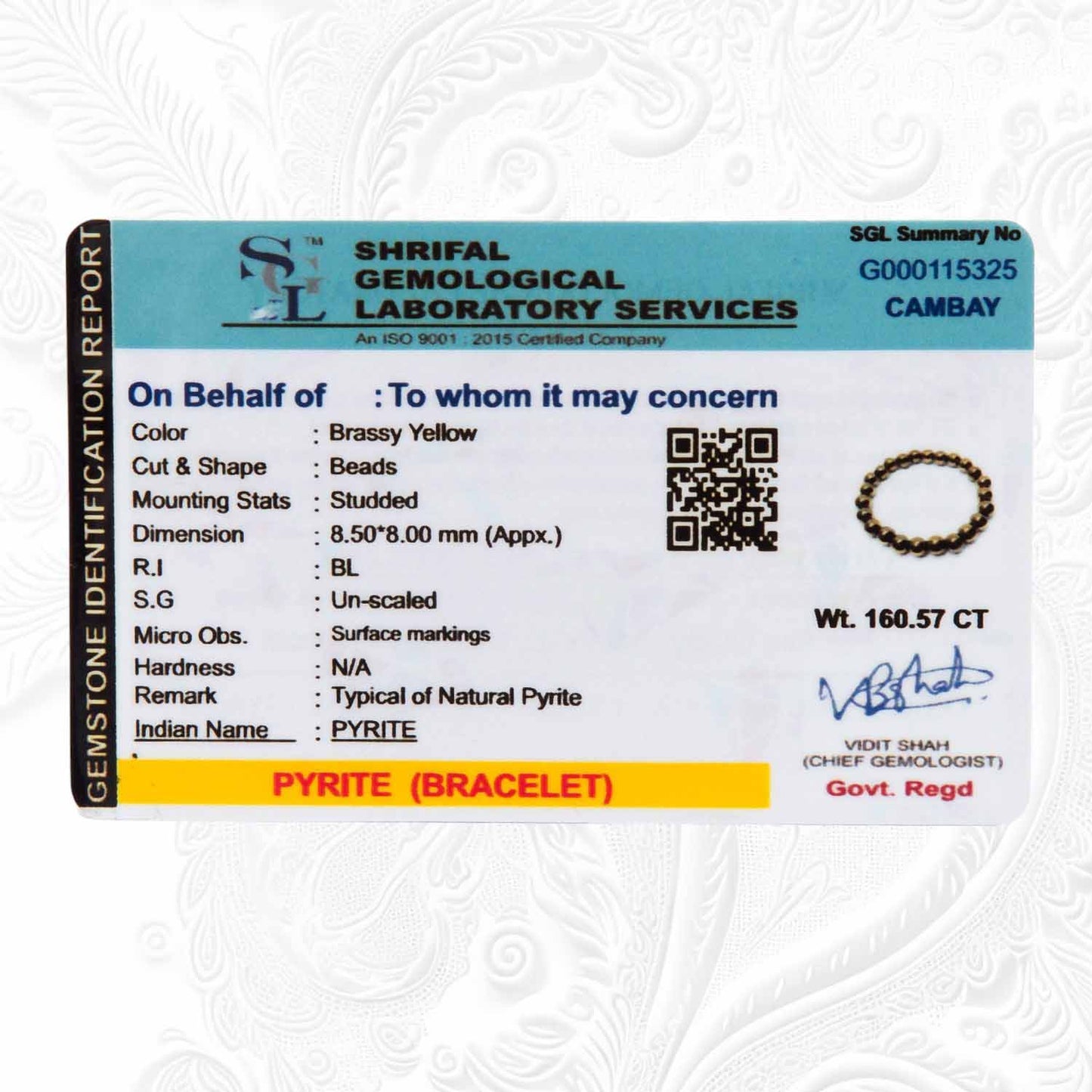 Pyrite Bracelet – 8mm | Wealth & Abundance Booster