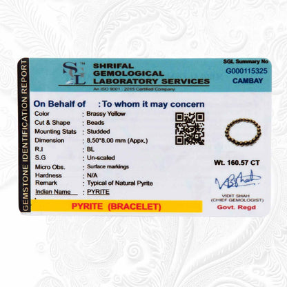 Pyrite Bracelet – 8mm | Wealth & Abundance Booster