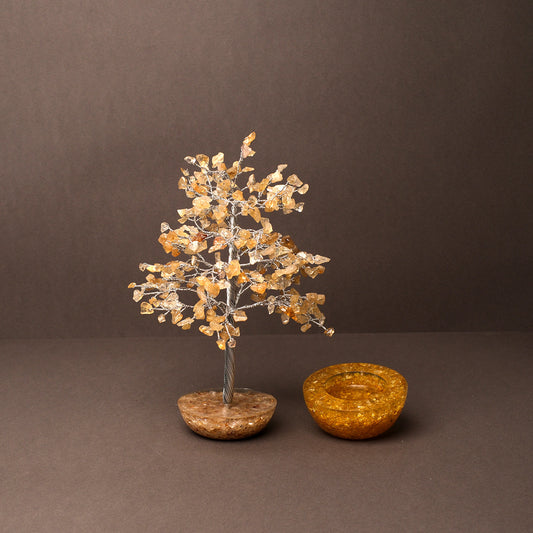 Citrine Combo (Tree & Candle Holder)