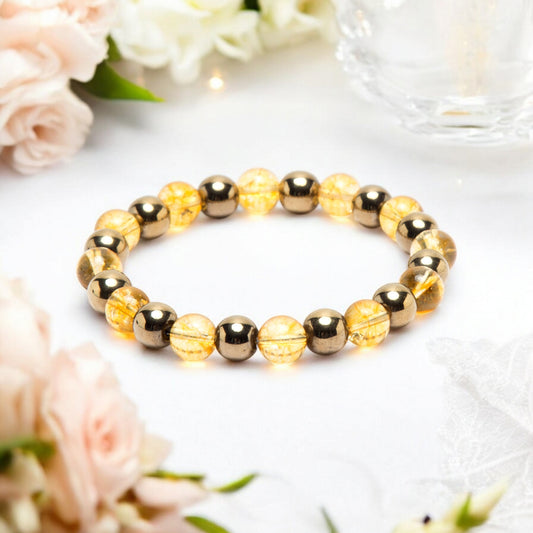 Citrine Pyrite Bracelet