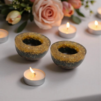 Money Magnet Orgonite Candle Holder (Pack of 2)
