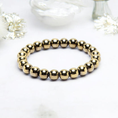 Pyrite Bracelet – 8mm | Wealth & Abundance Booster