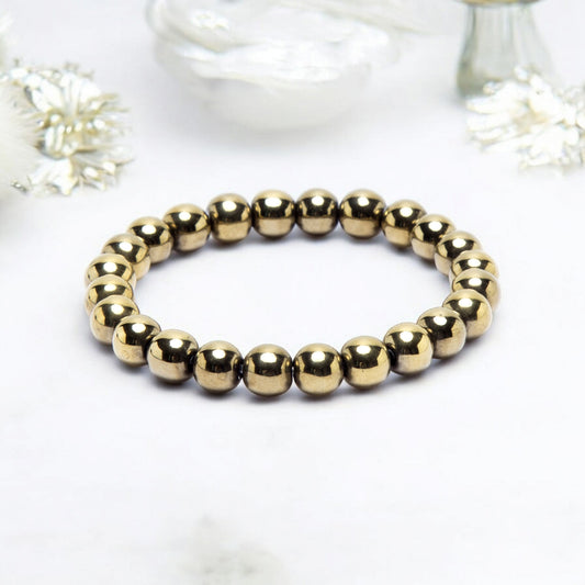 Pyrite Bracelet – 8mm | Wealth & Abundance Booster